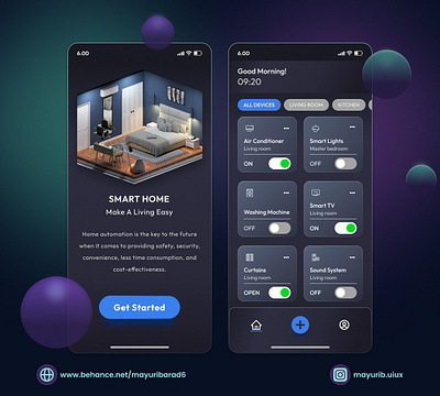 Smart Home App appdesign figma ui uidesigner uiux userinterface