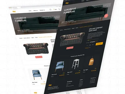 E-COMMERCE HOME DECOR PRODUCT SHOWCASE PAGE design ui