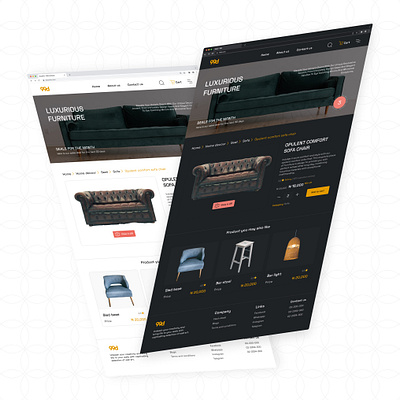 E-COMMERCE HOME DECOR PRODUCT SHOWCASE PAGE design ui