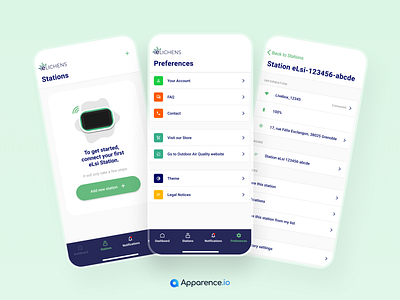 Elichen - Preferences air app application control indoor mobile preference preferences profile quality settings ui ux