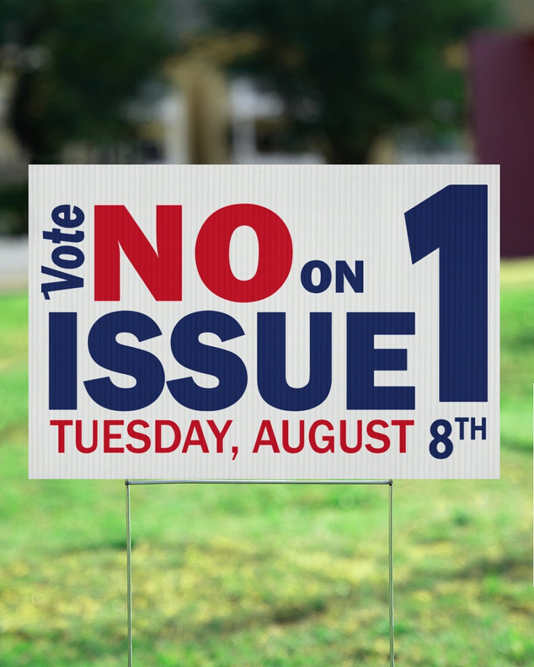 Vote no issue 1 ohio 2023 yard sign by lovelytee on Dribbble