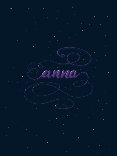 Flourished Calligraphy in Stars design graphic design illustration procreate typography