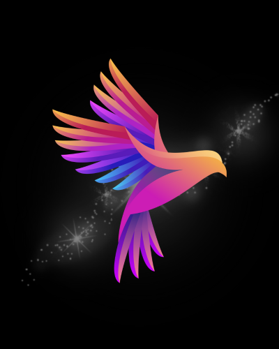 Shiny Bird design flat graphic design illustration logo vector