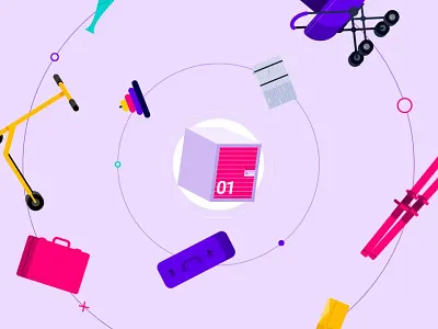 Home stuff character children design graphic design illustration kid people ride scooter ski sport travel trip vector