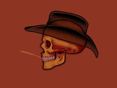 Second Rodeo Skully art cowboy illustration skeleton skull vector