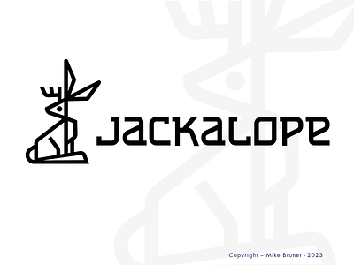 Jackalope animal branding bruner design design wisely graphic graphic design icon illustration jackalope logo mike rabbit