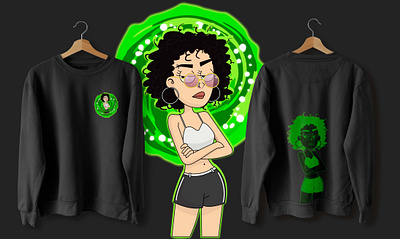 Rick and Morty style brand branding cartoon character character design cloth design girl graphic design illustration logo mobile rick and morty ui ux vector