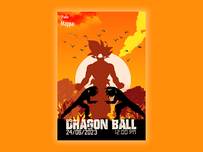 Dragon Ball Poster Design app branding design goku gradient graphic design illustration linkedin logo poster posterdesign reach success sunset ui vector vegeta