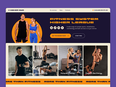 Higher Gym. Landing page design ui uidesign ux uxdesign