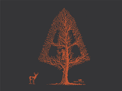 Tree Ambush archery graphic design hunting illustration tee tee shirt whitetail