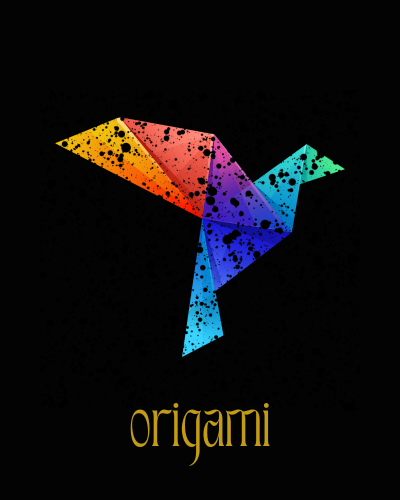 origami design flat graphic design illustration logo