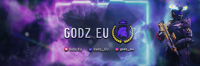 Twitter / Twitch Header - Godz brand branding design gamer gaming graphics