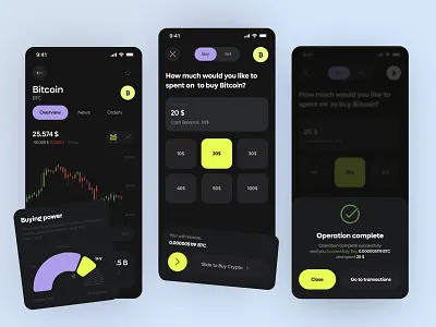Crypto trading 📈 crypto crypto currency crypto trading figma fintech product design ui uidesign uix web3.0
