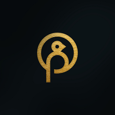 Perch bird branding icon illustration logo p perch property management