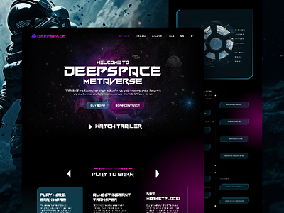 DEEPSPACE METAVERSE LANDING PAGE_(Redesign) branding design graphic design ui ux