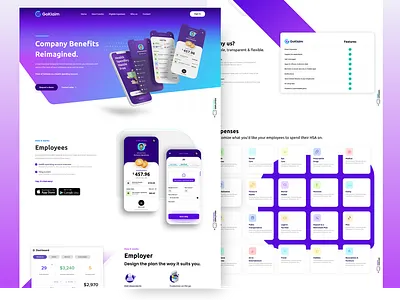 GOKLAIM Landing page | Company benefits reimagined. app billboard branding design graphic design landing page logo ui ux website