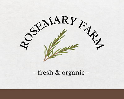 Rosemary Illustration - Logo Mockup 🌿 design farm logo farmers market logo design organic food png bundle rosemary illustration watercolor clipart