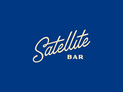 Satellite Bar Logo brand identity branding custom type logo logo design logo design concept logotype retro design typography visual identity