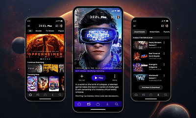 Video Streaming App 3d amazon app branding design disneyplus film graphic design mobile movie netflix streaming ui ux video