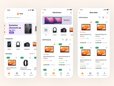 Ecommerce App app app design brand design e commerce e commerce app mobile app onlineshop product design shop shopping stores ui uiux user experience userinterface ux