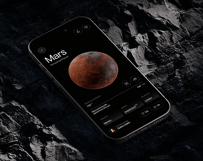 Mars App Design design illustration landing page typography ui ui design ux