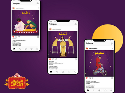 Lucky Irani Circus Social Media Posts branding graphic design ui