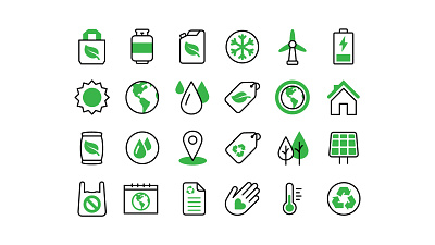 Web Icons | Ecology and Enviromental icons branding design ecology energy enviroment graphic design green green energy icons illustration nature recycle solar ui ux vector water