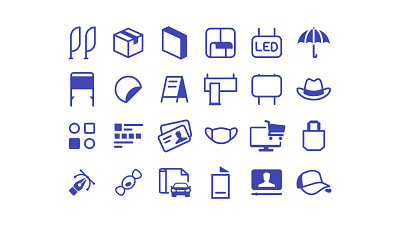 Web Icons | Print Shop Services & Products arky blue branding colantare design graphic design icons illustration livery navy print purple romania signs typo typography ui ux vector web icons