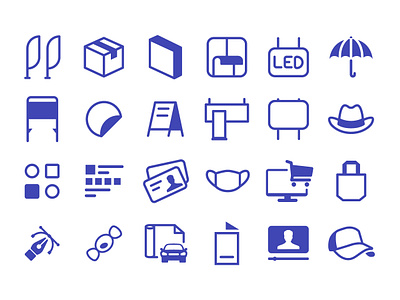 Web Icons | Print Shop Services & Products arky blue branding colantare design graphic design icons illustration livery navy print purple romania signs typo typography ui ux vector web icons