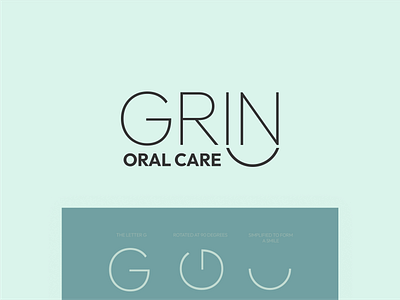 GRIN ORAL CARE - LOGO DESIGN brand design brand identity brand identity design branding design graphic design logo logo design oral care brand