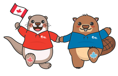Mascots 2.0 beaver bucky character college corporate design gif mascot ollie otter school vector