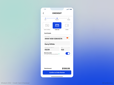 #DailyUI 002 - Credit Card Checkout app design credit card graphic design mobile mobile app online shop shopping ui ui design web design