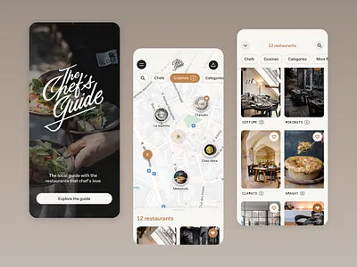 ONA - Mobile App 🧑‍🍳 android app application aurelien branding design interface ios list map mobile trichereau ui ux ux writing