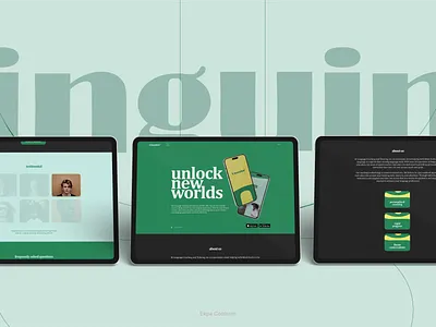 LINGUINI - LANDING PAGE DESIGN brand identity brand identity design branding graphic design logo ui uiux web design web ui