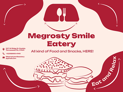 Megrosty Smile Eatery branding design graphic design illustration logo ui vector