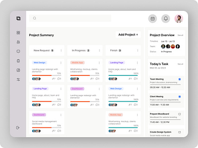 Task Management Dashboard analytics clean dashboard design illustration planner project management task task management team manage ui ui design ux visual design webdesign