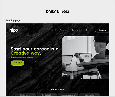 Daily UI 003 - Landing page 003 app app design branding dailyui design landing page ui website design