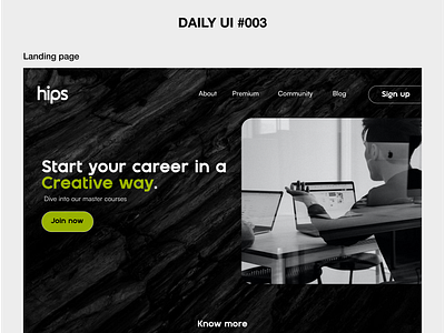 Daily UI 003 - Landing page 003 app app design branding dailyui design landing page ui website design