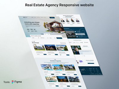 Real Estate Agency website design figma graphic design real estate real estate agency real estate agency website responsive website responsive website ui ui ui design uiux web web ui website website ui design