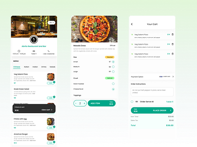 Food ordering mobile app branding design illustration ui ux