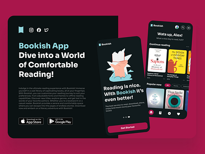 Books App Download 074 74 book store books books app challenge daily ui 074 dailyui dailyui074 design download download app mockup reading app ui uiux website