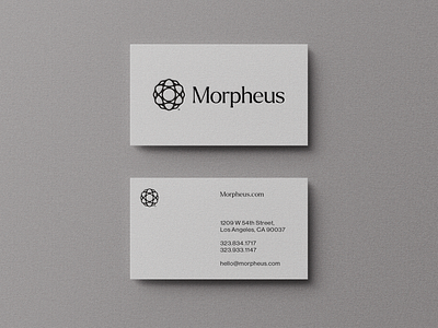 Morpheus Card abstract biotech branding business card greyscale layout letterpress logo logomark minimal morph motion organic science startup technology texture typography venture