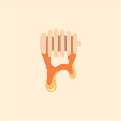 Honeycomb Hair Logo app graphic design haircare illustrator logo logodesign