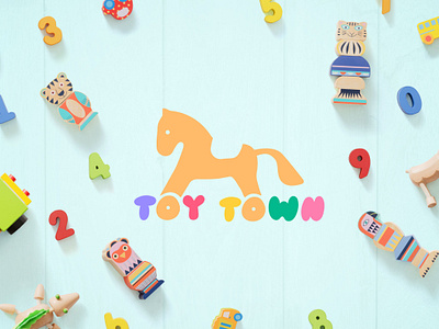 Daily Logo Challenge - Day 49: Toy Store. Toy Town. branding dailylogochallenge graphic design illustration kids logo toys toystore toytown vector