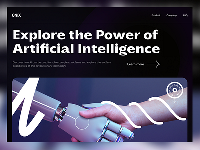 AI landing page ai artificial intelligence dark mode design illustration landing landing page robotics space ui uiux ux website