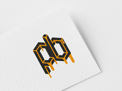 P and t - monogram or logo isometric 3d font Vector Image