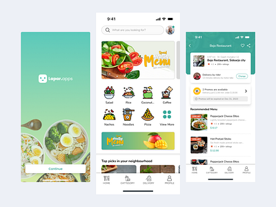 Lapar.apps food delivery application apps branding delivery delivery apps design food graphic design ui ux