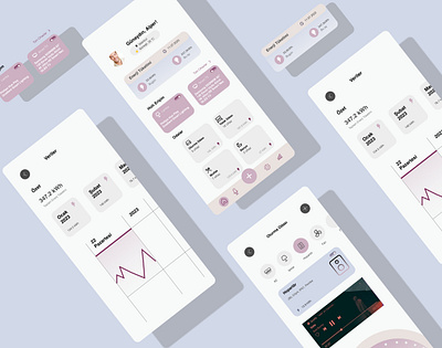 Smart Home App Design app design minimalism minimalist pastel smart home ui white