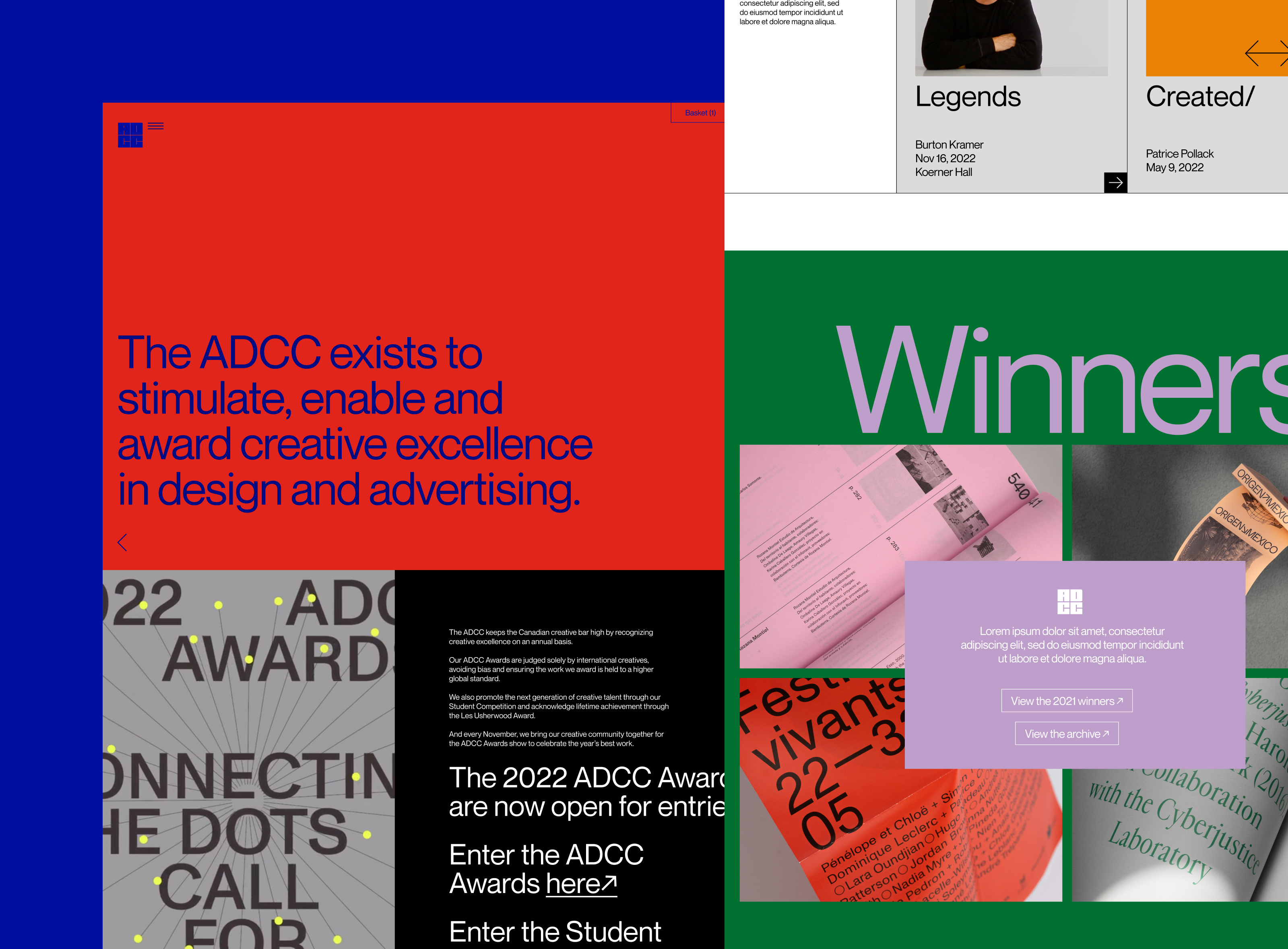 ADCC animation awards brand branding canada clean colorful design interface simple ui ux web web design