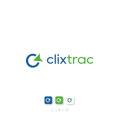 Clixtrac Logo logo design minimal tracking traffic